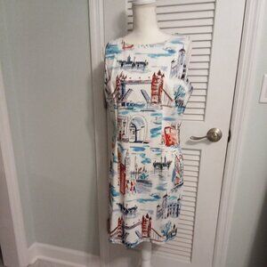 Chetta B Sheath London Print dress